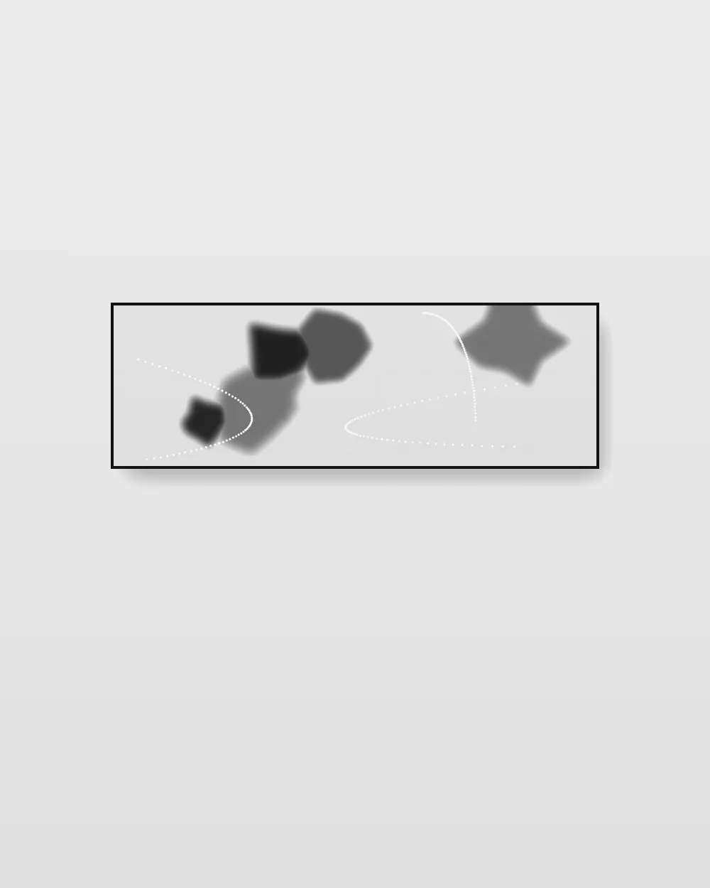 Fluid Art abstract painting example in monochrome